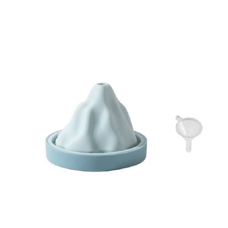 3 PCS Snow Mountain Ice Cube Mould Food Grade Silicone Ice Tray Ice Making Mould with Funnel (Pink)