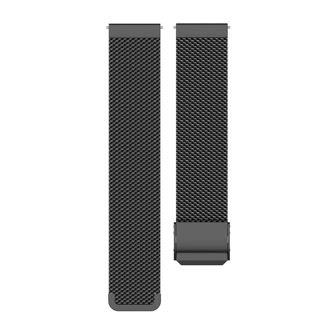 18mm Metal Mesh Wrist Strap Watch Band for Fossil Female Sport / Charter HR / Gen 4 Q Venture HR (Black)