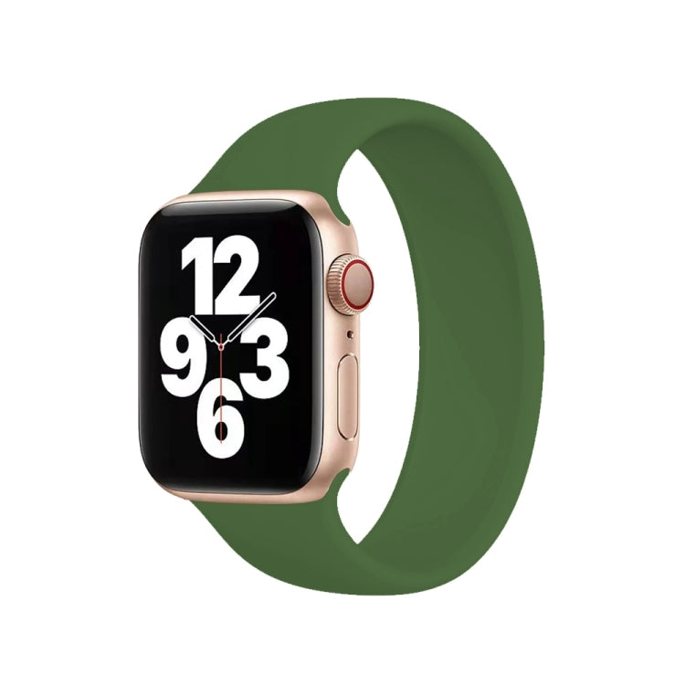 For Apple Watch Series 8&7 41mm / SE 2&6&SE&5&4 40mm / 3&2&1 38mm Solid Color Elastic Silicone Watch Band, Size:L 156mm