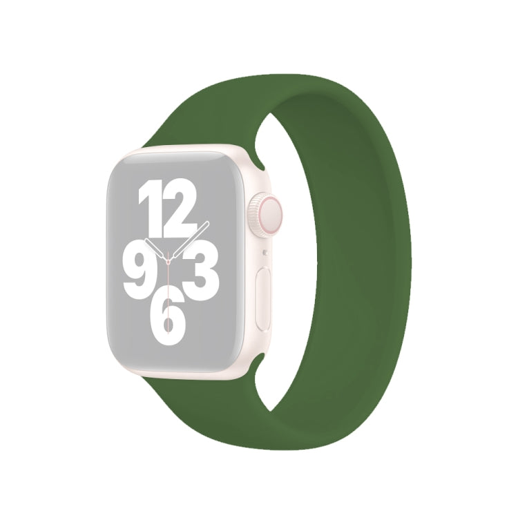 For Apple Watch Ultra 49mm / Series 8&7 45mm / SE 2&6&SE&5&4 44mm / 3&2&1 42mm Solid Color Elastic Silicone Watch Band, Size:L 156mm