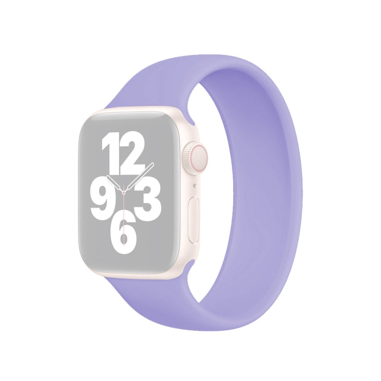 For Apple Watch Ultra 49mm / Series 8&7 45mm / SE 2&6&SE&5&4 44mm / 3&2&1 42mm Solid Color Elastic Silicone Watch Band, Size:L 156mm