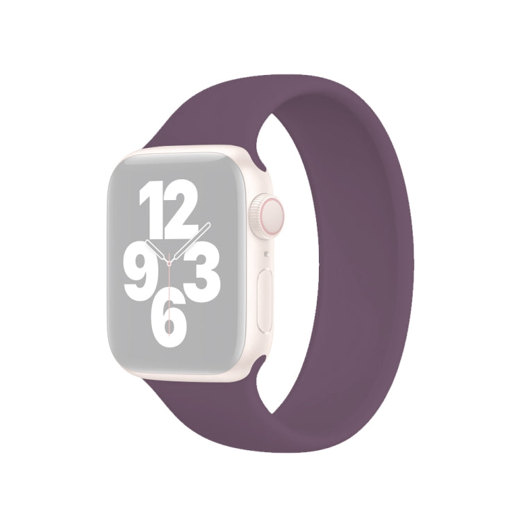 For Apple Watch Ultra 49mm / Series 8&7 45mm / SE 2&6&SE&5&4 44mm / 3&2&1 42mm Solid Color Elastic Silicone Watch Band, Size:L 156mm
