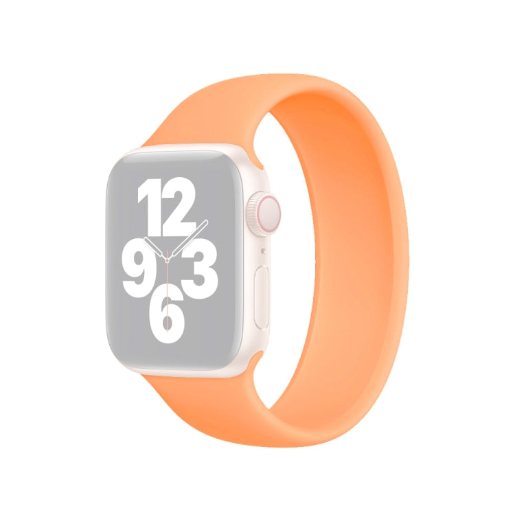 For Apple Watch Ultra 49mm / Series 8&7 45mm / SE 2&6&SE&5&4 44mm / 3&2&1 42mm Solid Color Elastic Silicone Watch Band, Size:L 156mm