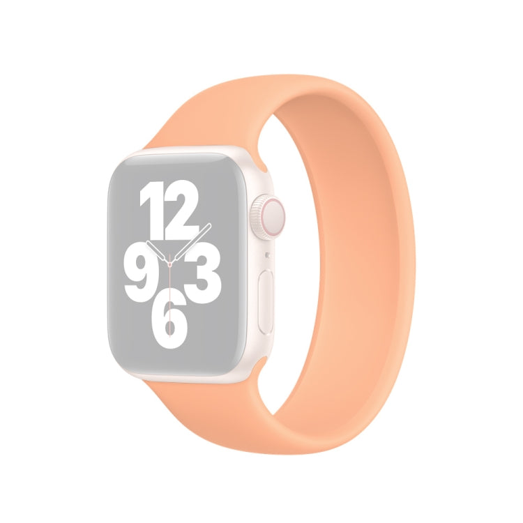 For Apple Watch Ultra 49mm / Series 8&7 45mm / SE 2&6&SE&5&4 44mm / 3&2&1 42mm Solid Color Elastic Silicone Watch Band, Size:L 156mm