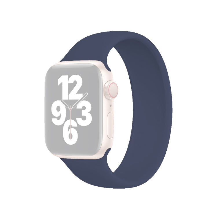 For Apple Watch Ultra 49mm / Series 8&7 45mm / SE 2&6&SE&5&4 44mm / 3&2&1 42mm Solid Color Elastic Silicone Watch Band, Size:L 156mm