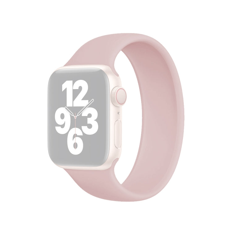 For Apple Watch Ultra 49mm / Series 8&7 45mm / SE 2&6&SE&5&4 44mm / 3&2&1 42mm Solid Color Elastic Silicone Watch Band, Size:L 156mm