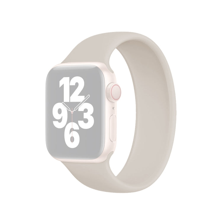 For Apple Watch Ultra 49mm / Series 8&7 45mm / SE 2&6&SE&5&4 44mm / 3&2&1 42mm Solid Color Elastic Silicone Watch Band, Size:L 156mm