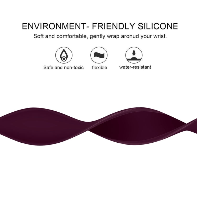 For Apple Watch Ultra 49mm / Series 8&7 45mm / SE 2&6&SE&5&4 44mm / 3&2&1 42mm Solid Color Elastic Silicone Watch Band, Size:L 156mm