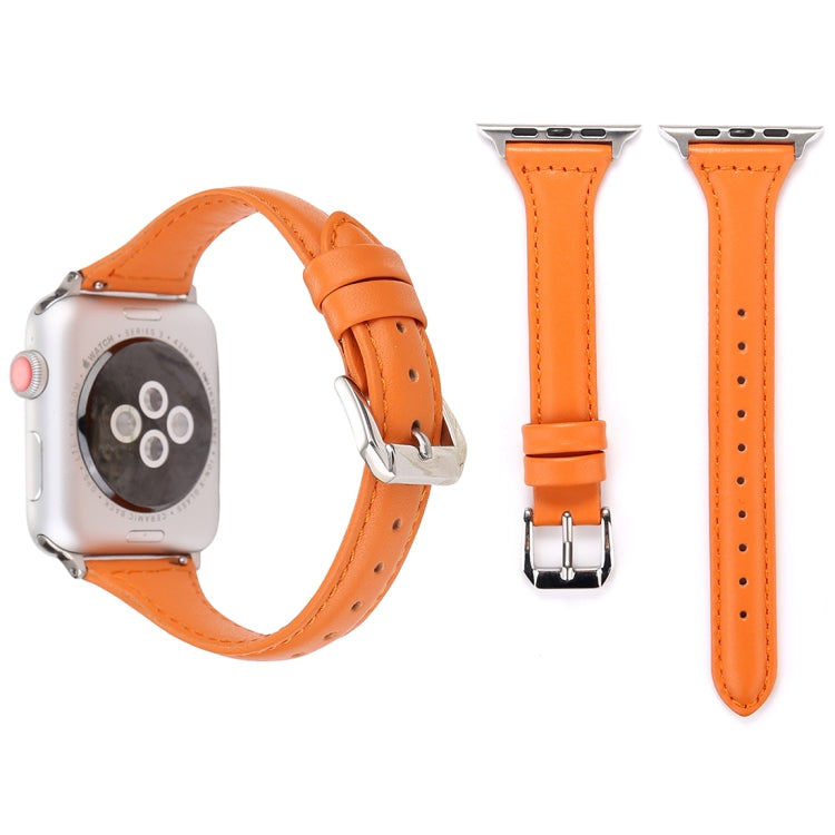 Simple Fashion Genuine Leather T Type Watch Band for Apple Watch Series 3 & 2 & 1 42mm