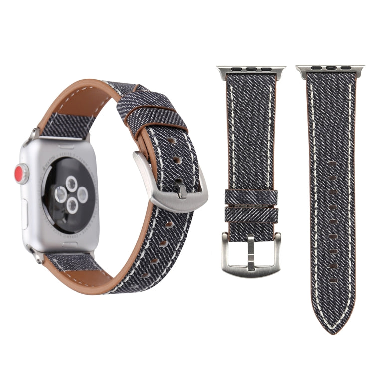 For Apple Watch Series 8&7 41mm / SE 2&6&SE&5&4 40mm / 3&2&1 38mm Simple Fashion Genuine Leather Cowboy Pattern Watch Band