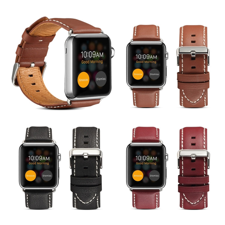 Denior Environmental Luxury Car Watch Leather Watch Band for Apple Watch Ultra 49mm / Series 8&7 45mm / SE 2&6&SE&5&4 44mm / 3&2&1 42mm