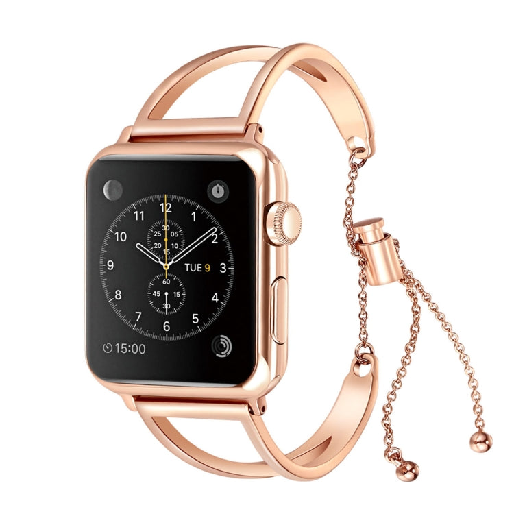 Letter V Shape Bracelet Metal Wrist Watch Band with Stainless Steel Buckle for Apple Watch Series 8&7 41mm / SE 2&6&SE&5&4 40mm / 3&2&1 38mm