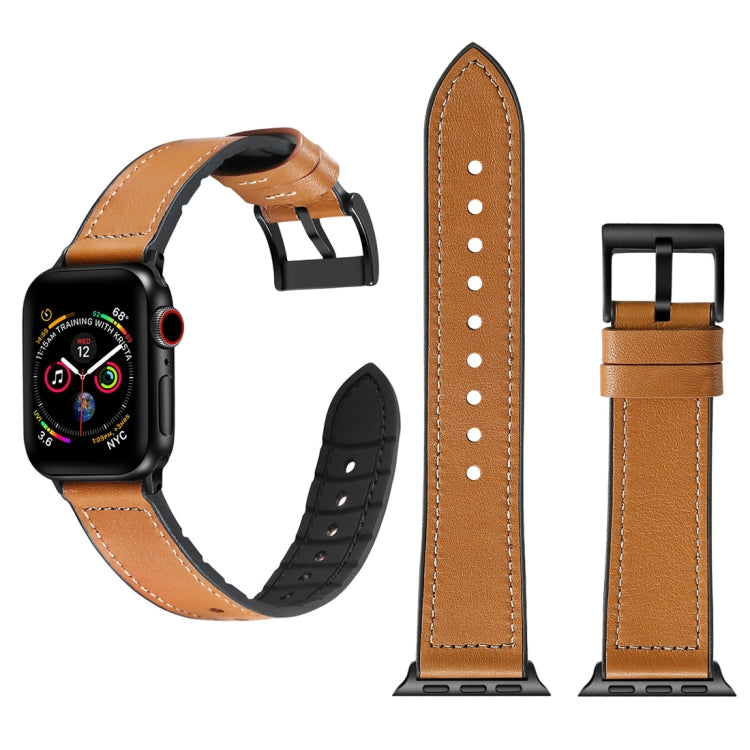 Solid Color TPU + Stainless Steel Watch Band for Apple Watch Series 3 & 2 & 1 42mm