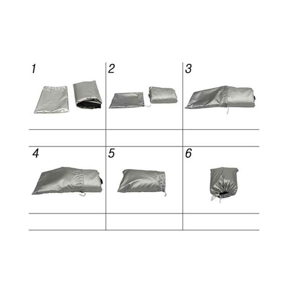 Motorcycle Cover Silver Coated Inside Waterproof Dustproof Cover For Large Bikes Cruisers Scooters - Black + Red / XL