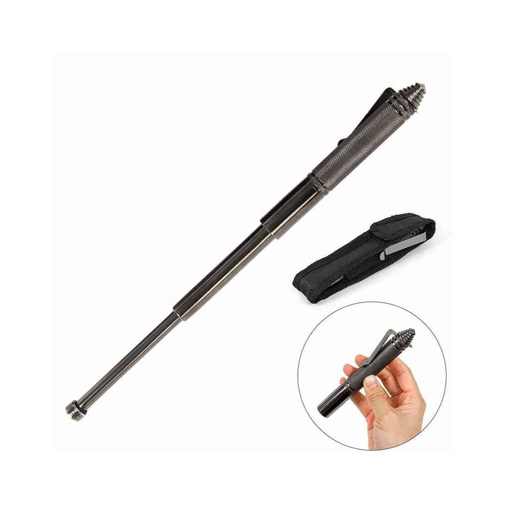 Outdoor Self Defense Pen Emergency Hammer Baton Telescopic Stick Expandable Rod