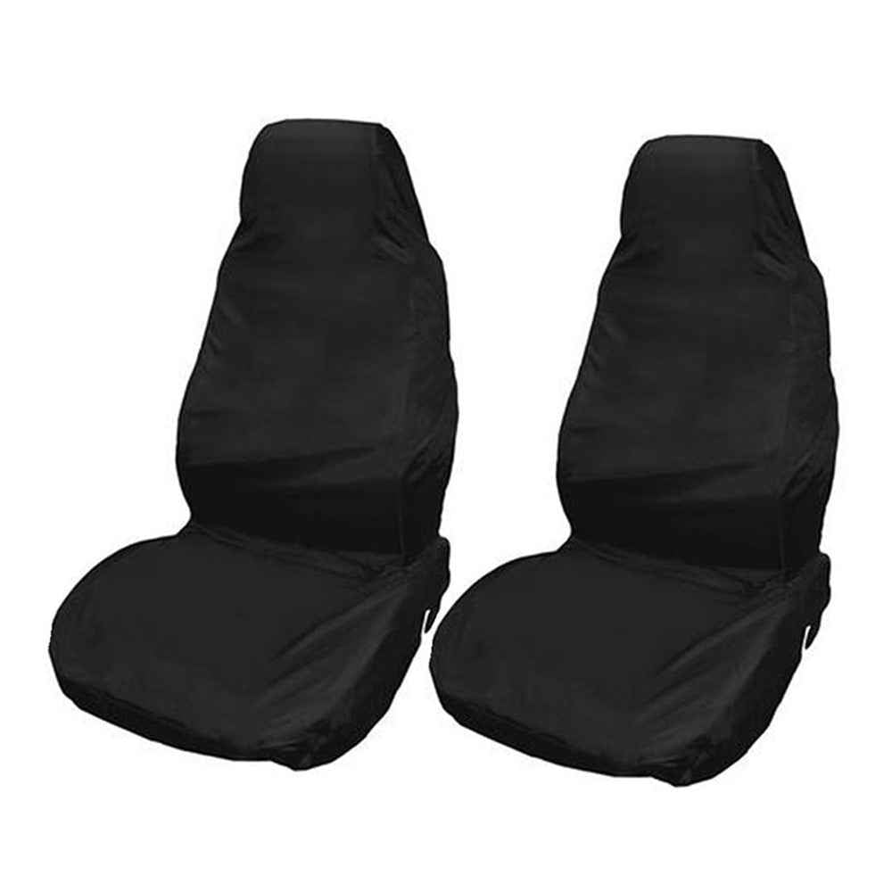 2Pcs Universal Car Seat Cover Oil-proof Repairing Seat Cushion Cover - Black