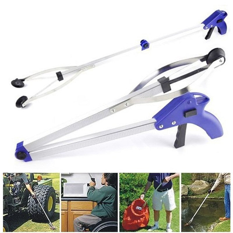 Long-Arm Extension Foldable Pick-up Tool Claw - shaped Portable Trash Pickup Gripper