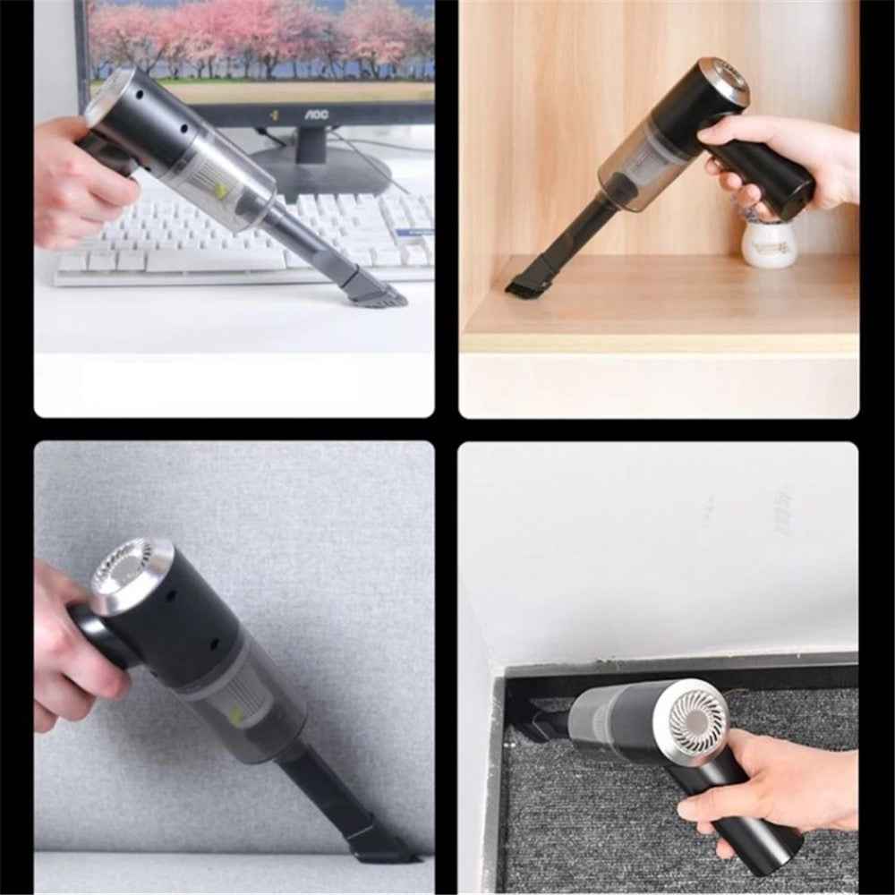6000Pa 120W Cordless Car Vacuum Cleaner Powerful USB Rechargeable for Car Home Office Pet Hair - White