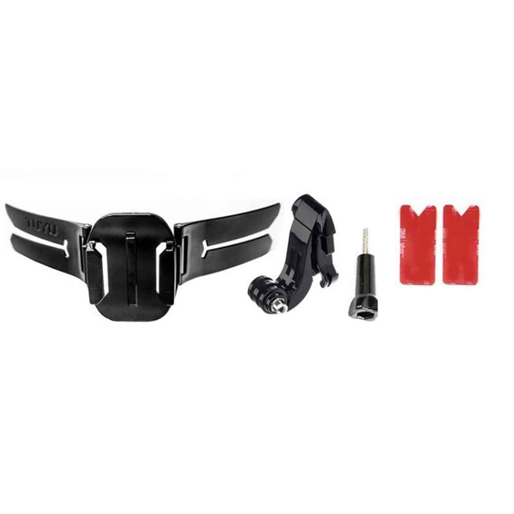 TUYU Motorcycle Accessories Universal Helmet Camera Mount Kit for GoPro Insta360 Action Cameras - with 2 Patches