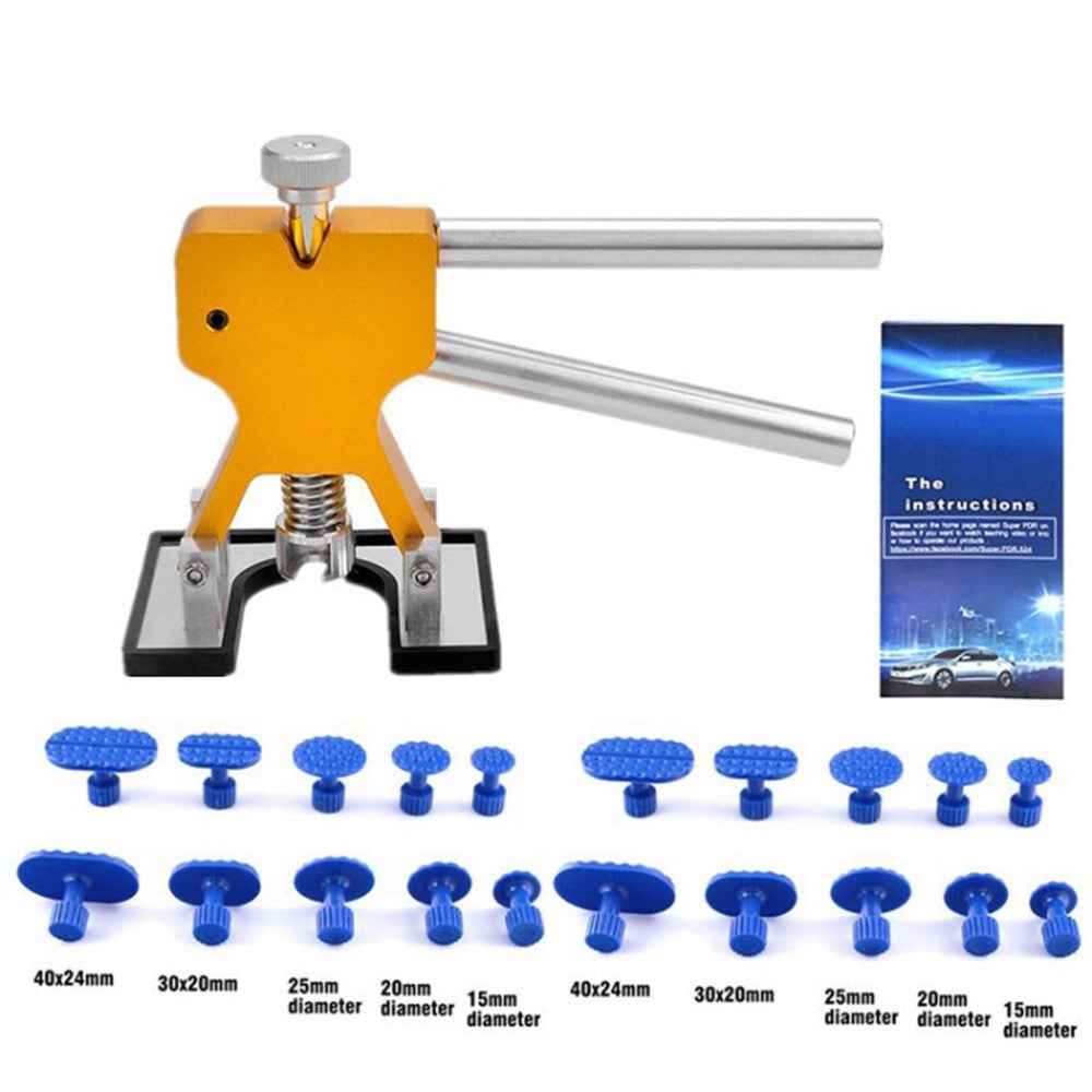 Auto Body Dent Repair Kit Car Dent Puller Hand Tool Remover Tool with Rubber Tabs - A Set