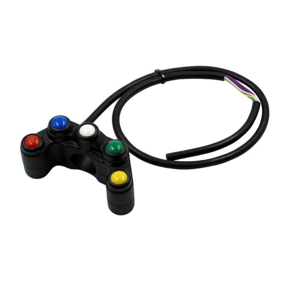 12V Motorcycle Switch Signal Fog Light Start Switch Motorbike Horn Button ON OFF Start Kill Motorcycle Switch Control - 5 Functions