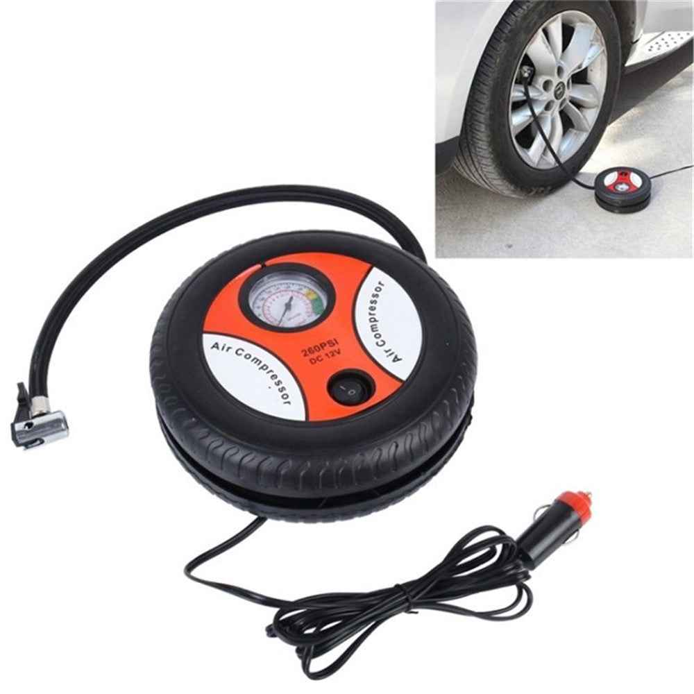 DC 12V 260PSI Portable Car Air Compressor Pump Tire Inflator for Car, Bike, Motorbike - 540 Model