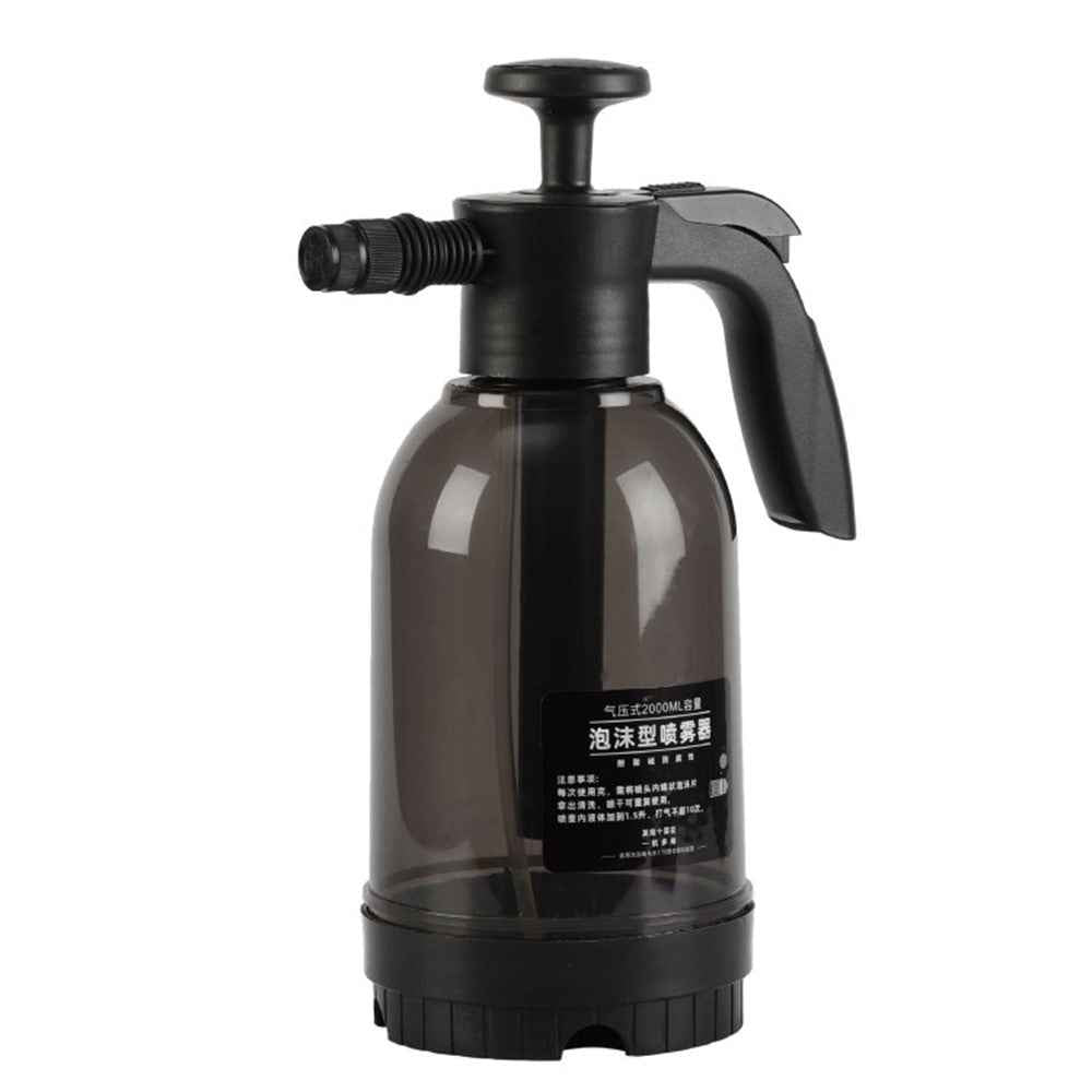 2L Foam Sprayer Foaming Pump Blaster Manual Air Pressure Spray Pot Water Sprayer with 2 Nozzles - Black