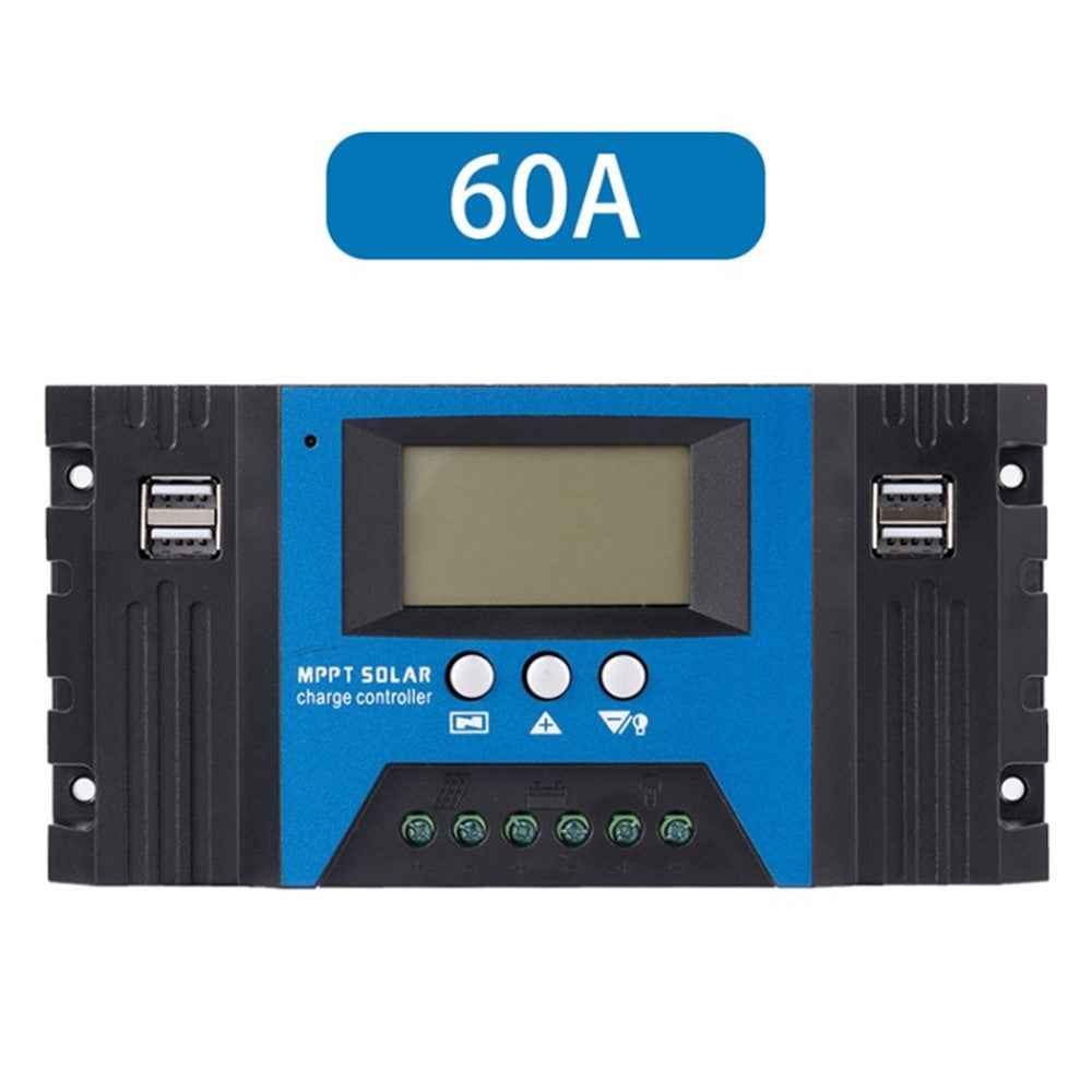 MPPT Solar Charge Controller LCD Display 12V / 24V Solar Panel Charger Regulator - 60A