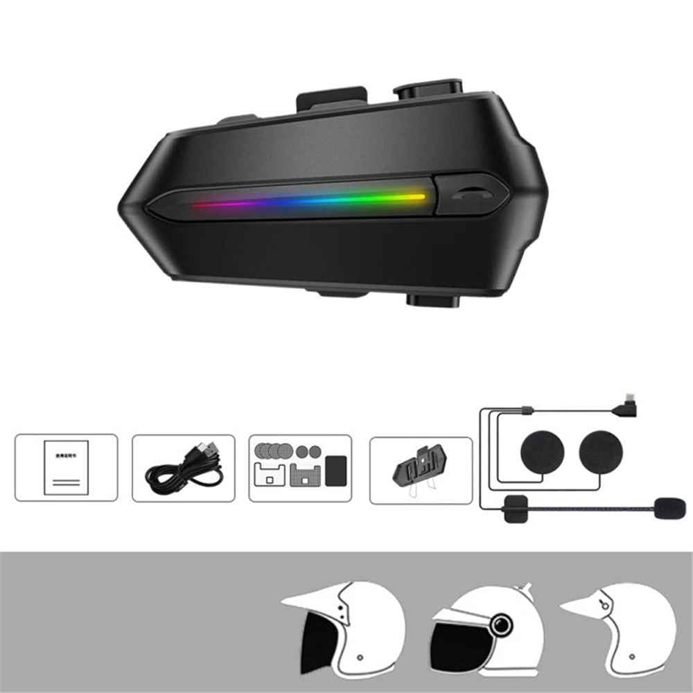 C5S Motorcycle Helmet Bluetooth-compatible 5.4 Headset Noise Reduction Waterproof Motorbike Rider Headphone - Hard Microphone