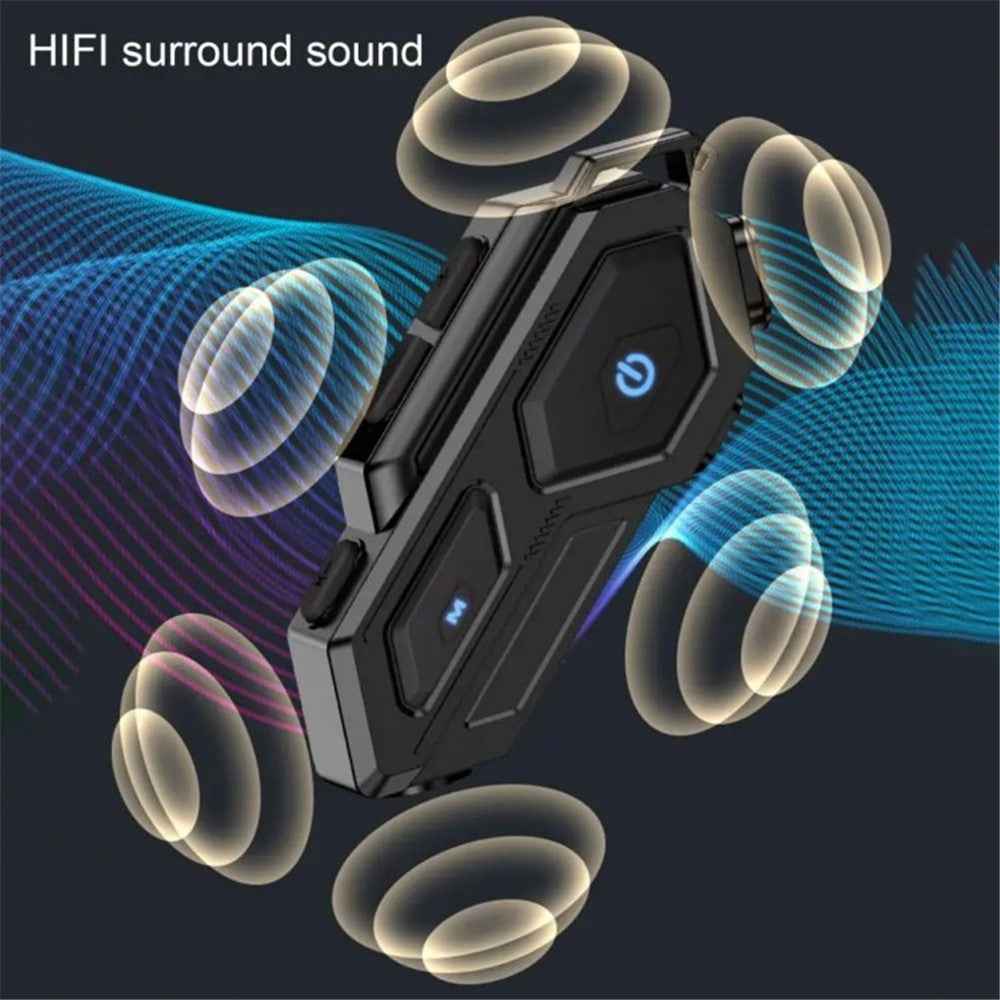 C8 LED Light Motorcycle Helmet Bluetooth-compatible 5.4 Headset Waterproof Noise Reduction Automatic Answering Rider Headset - Hard Microphone