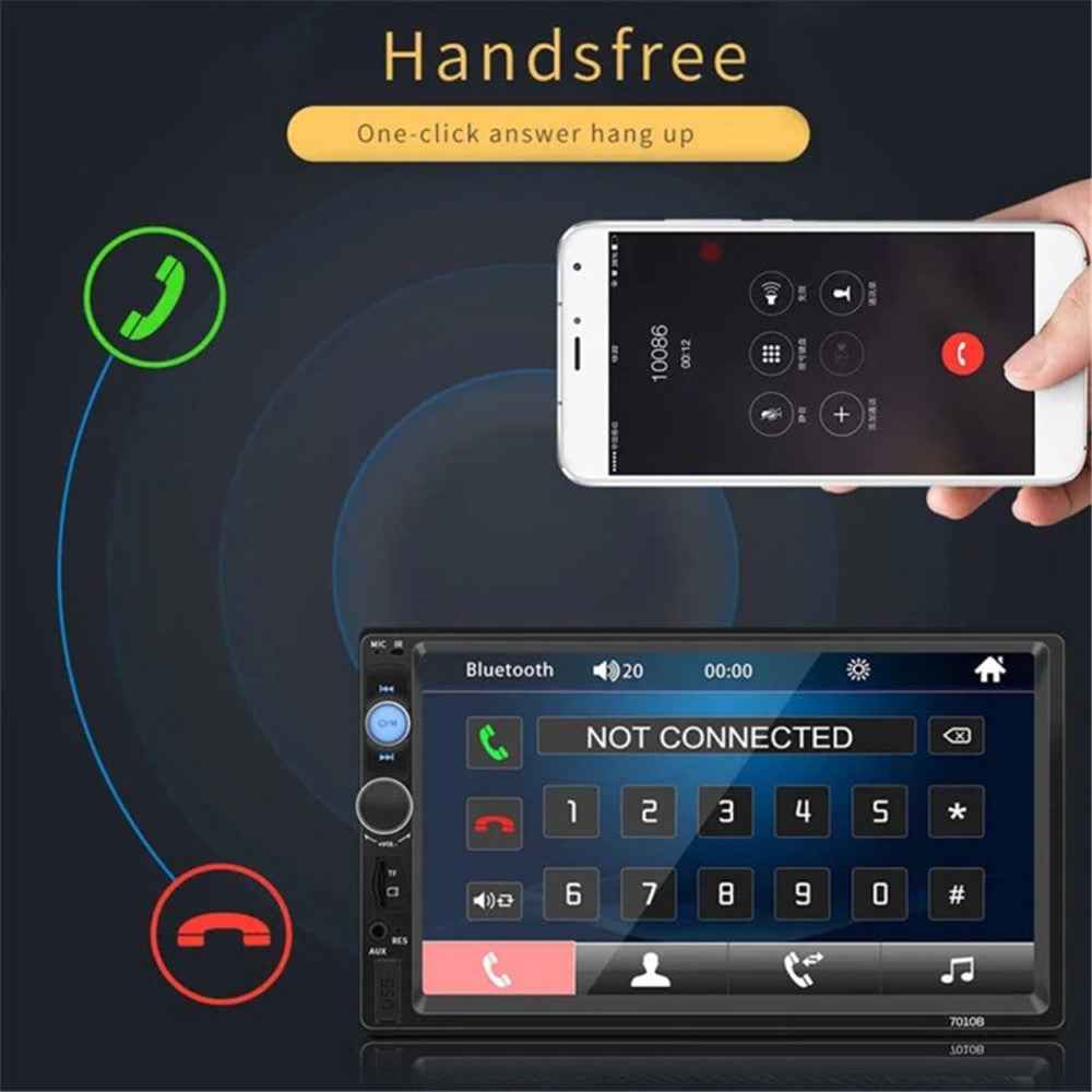 7010B 7-inch Car MP3 / MP5 Player Multi-Function Car Bluetooth-compatible Amplifier FM Radio