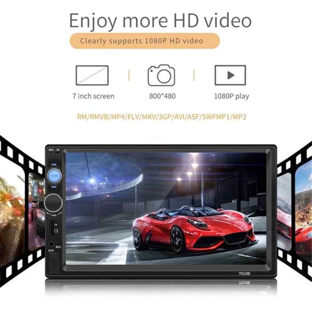 7010B 7-inch Car MP3 / MP5 Player Multi-Function Car Bluetooth-compatible Amplifier FM Radio