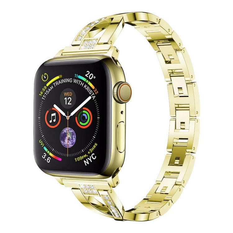 Colorful Diamond Stainless Steel Watch Band for Apple Watch Series 7 41mm / 6 & SE & 5 & 4 40mm / 3 & 2 & 1 38mm