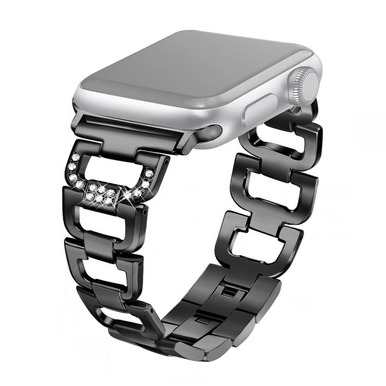 Colorful Diamond Stainless Steel Watch Band for Apple Watch Series 7 41mm / 6 & SE & 5 & 4 40mm / 3 & 2 & 1 38mm
