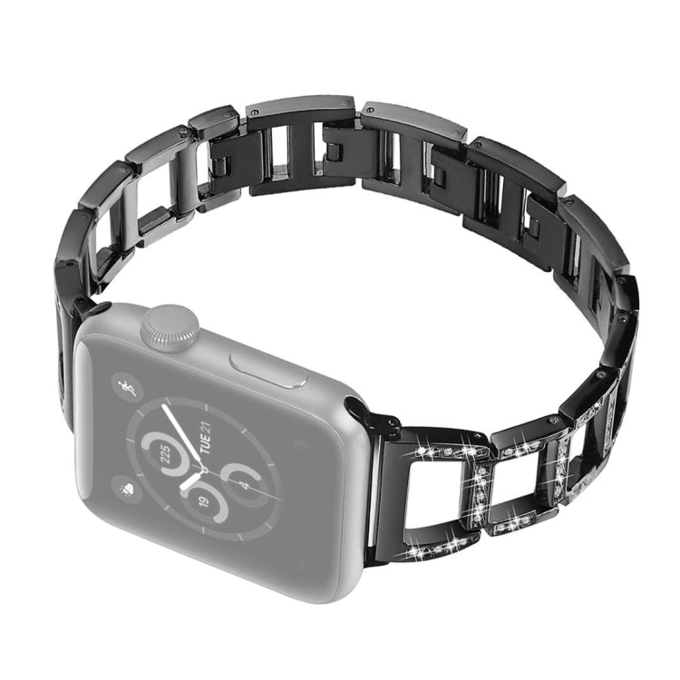 Colorful Diamond Stainless Steel Watch Band for Apple Watch Series 7 41mm / 6 & SE & 5 & 4 40mm / 3 & 2 & 1 38mm
