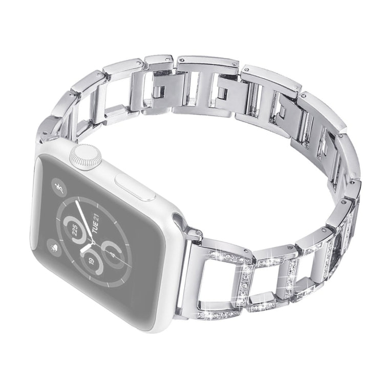 Colorful Diamond Stainless Steel Watch Band for Apple Watch Series 7 41mm / 6 & SE & 5 & 4 40mm / 3 & 2 & 1 38mm