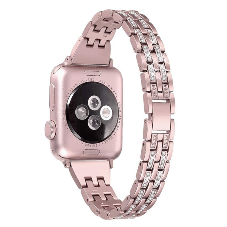 Colorful Diamond Stainless Steel Watch Band for Apple Watch Series 7 41mm / 6 & SE & 5 & 4 40mm / 3 & 2 & 1 38mm