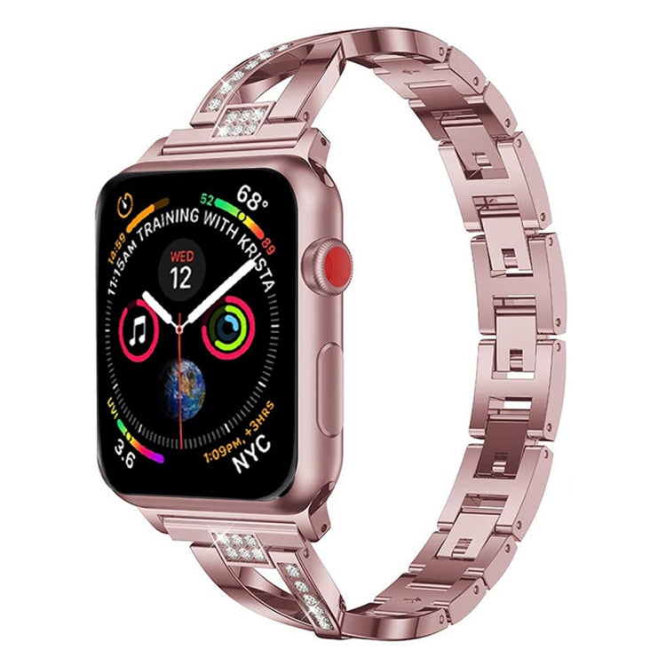 Colorful Diamond Stainless Steel Watch Band for Apple Watch Series 7 45mm / 6 & SE & 5 & 4 44mm / 3 & 2 & 1 42mm