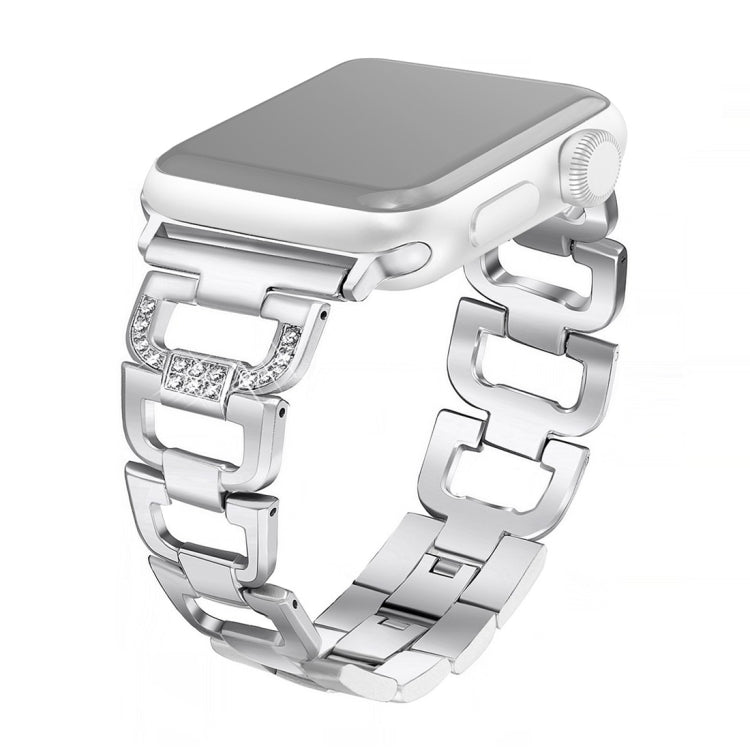 Colorful Diamond Stainless Steel Watch Band for Apple Watch Series 7 45mm / 6 & SE & 5 & 4 44mm / 3 & 2 & 1 42mm