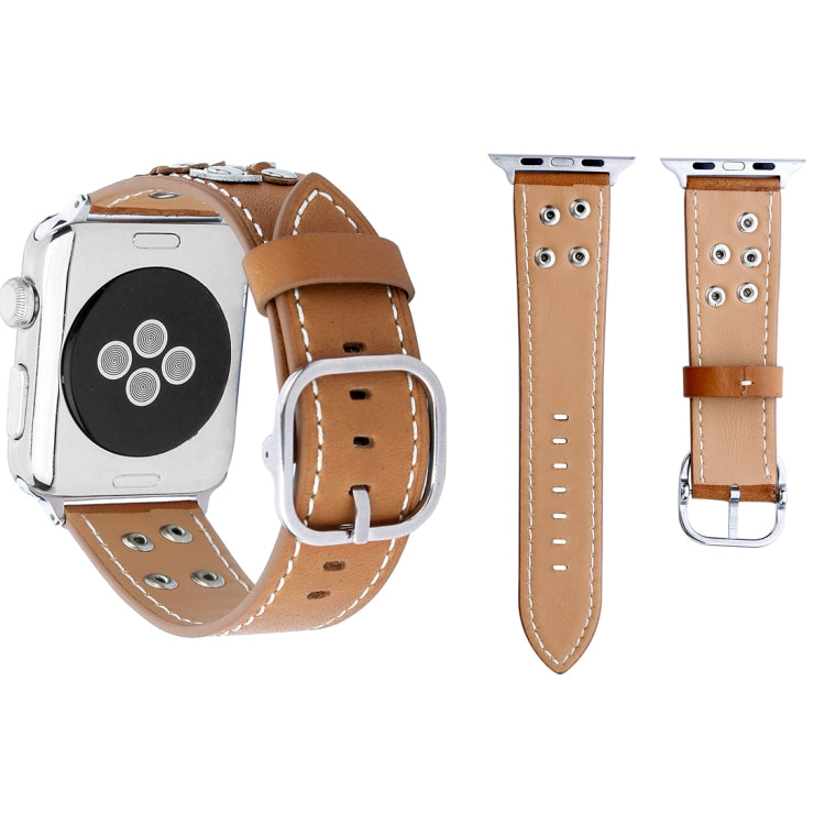 For Apple Watch Series 3 & 2 & 1 42mm Fashion Occident Style Flowers Genuine Leather Wrist Watch Band