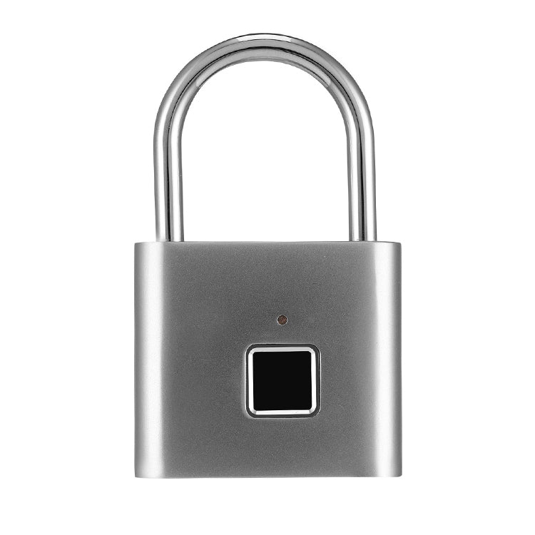 Stainless Steel Automatic Intelligent Fingerprint Padlock Electronic Lock, 10 Fingerprint Edition(Silver)