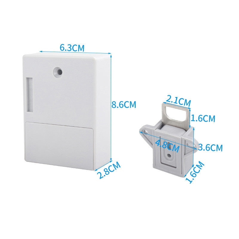 T3 ABS Magnetic Card Induction Lock Invisible Single Open Cabinet Door Lock (White)