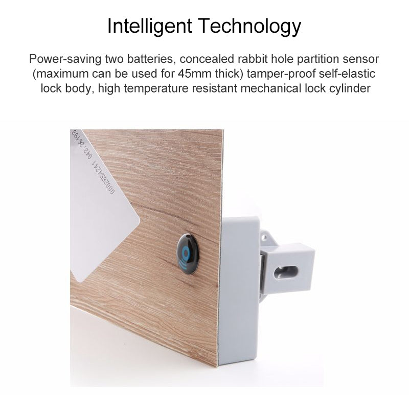 T3 ABS Magnetic Card Induction Lock Invisible Single Open Cabinet Door Lock (Black)
