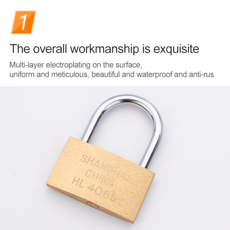 Copper Padlock Small Lock, Style: Short Lock Beam, 20mm Open