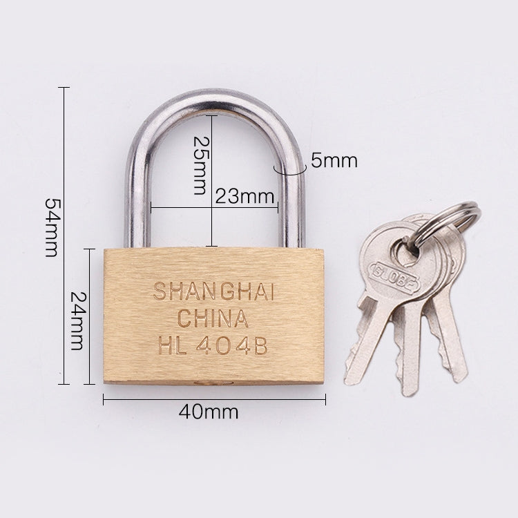 Copper Padlock Small Lock, Style: Short Lock Beam, 40mm Open