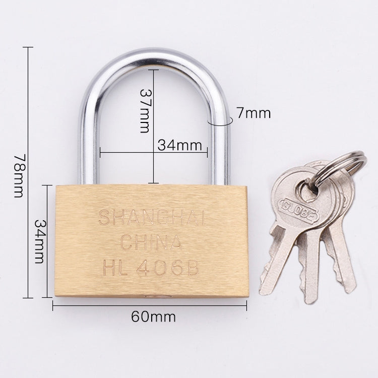 Copper Padlock Small Lock, Style: Short Lock Beam, 60mm Open