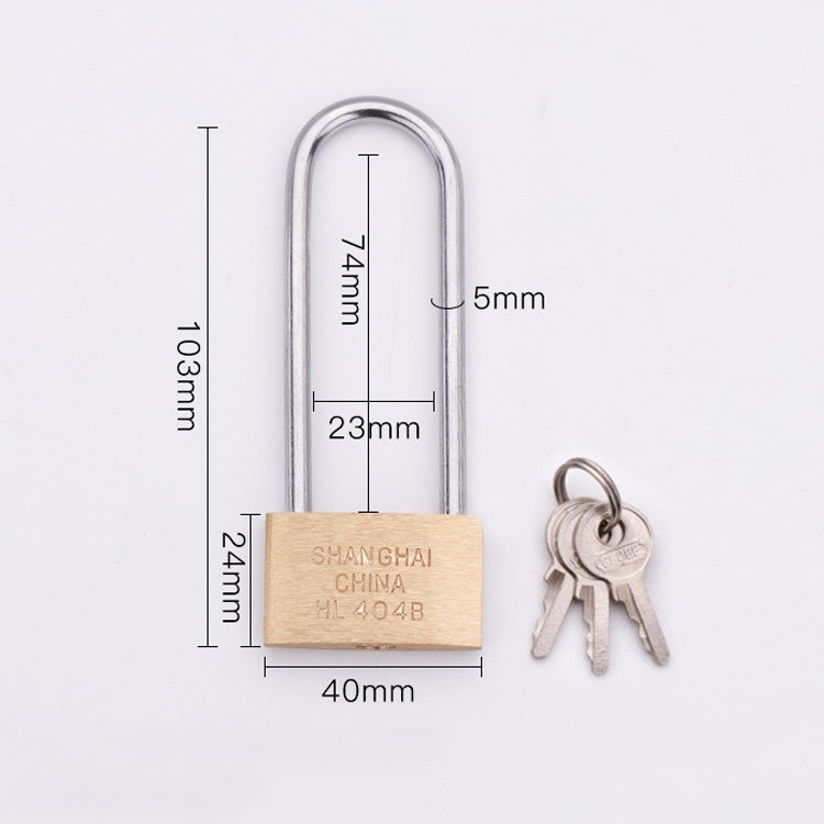 Copper Padlock Small Lock, Style: Long Lock Beam, 40mm Not Open