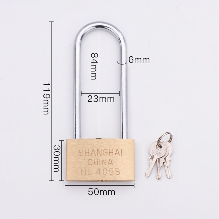 Copper Padlock Small Lock, Style: Long Lock Beam, 50mm Not Open