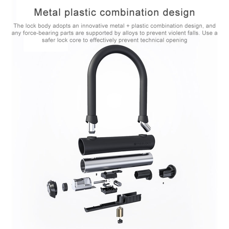 Original Xiaomi Youpin YEELOCK Smart Bluetooth U Shape Lock, Short Version(Black)