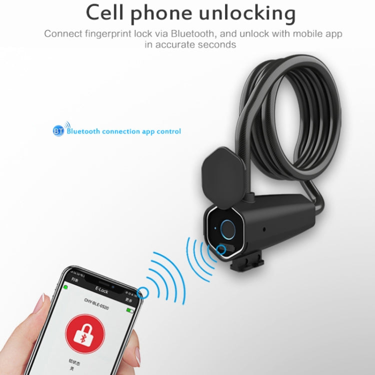 W16 IP65 Waterproof Fingerprint Lock Steel Rope Anti-theft Electric Car Lock Bluetooth APP Electronic Lock